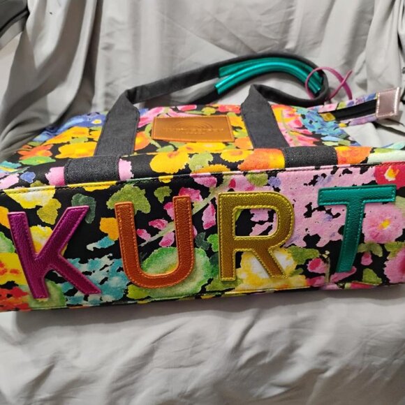 NWT Kurt Geiger Multicolor Floral Large Southbank Tote Bag with Metallic Accents - Picture 6 of 13